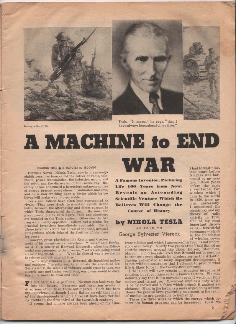 Em 1926, Nikola Tesla previa com precisão o mundo de 2026