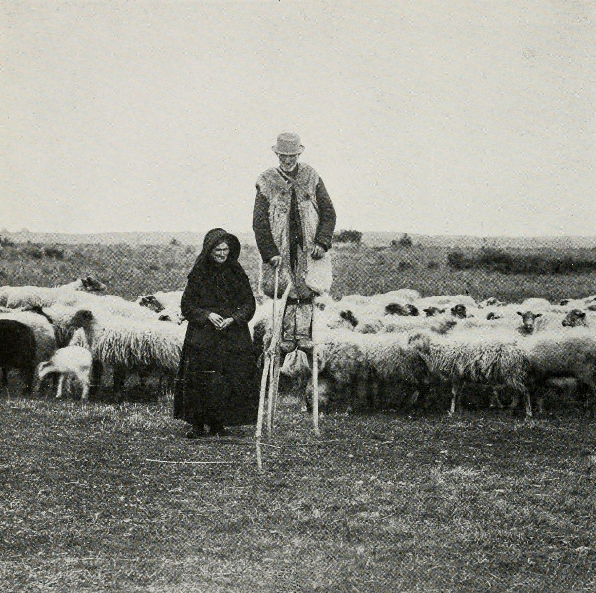 Os pastores que usavam pernas de pau para andar nas pastagens da Frana no incio do Sculo XX 02