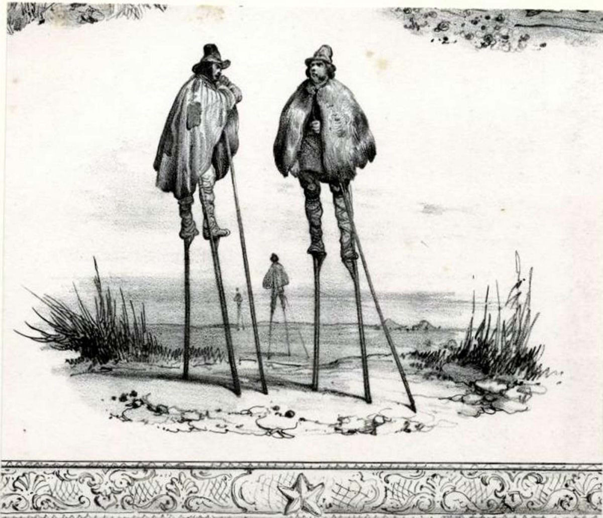 Os pastores que usavam pernas de pau para andar nas pastagens da Frana no incio do Sculo XX 09