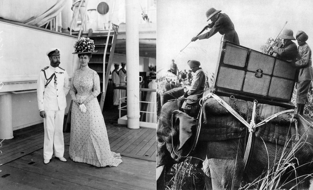 Em 1911 a realeza britânica foi à Índia para ser coroada e aproveitou para caçar