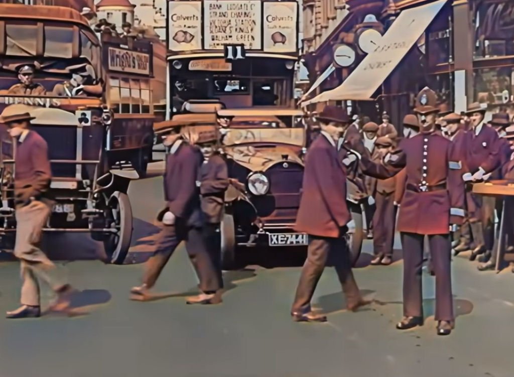 Visite grandes cidades na década de 1920 em filmes coloridos restaurados