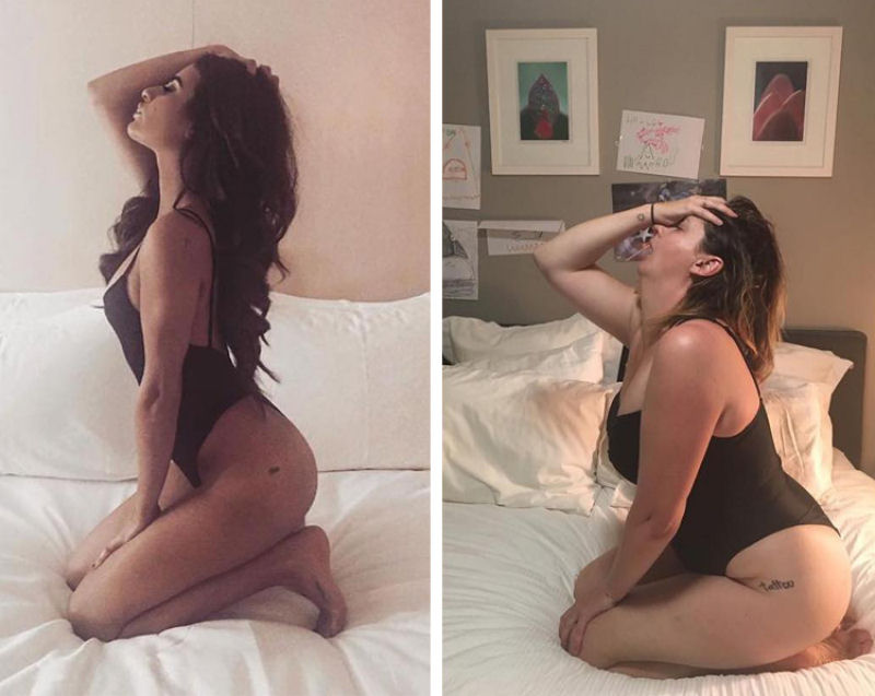 Mulher continua recriando fotos das celebridades do Instagram para mostrar como so ridculas 04
