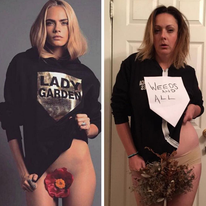 Mulher continua recriando fotos das celebridades do Instagram para mostrar como so ridculas 14