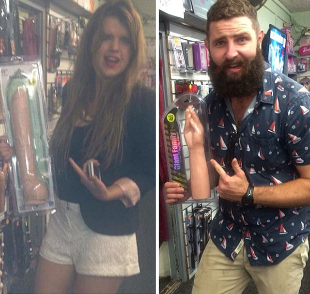 Barbudo australiano recria hilariantes selfies femininas de aplicativo de encontros 28