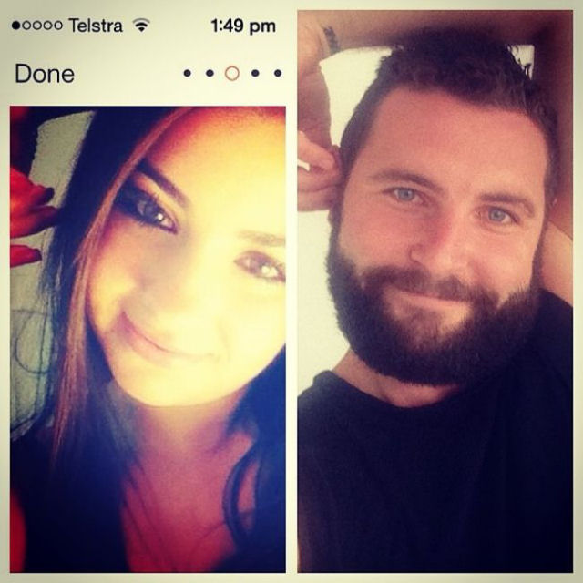 Barbudo australiano recria hilariantes selfies femininas de aplicativo de encontros 32