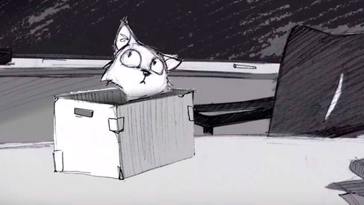 O famoso experimento do gato de Schrödinger ganha vida em uma animação de terror