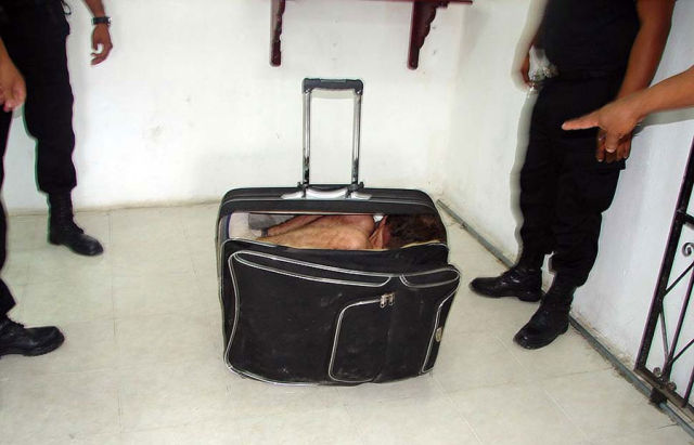 Narcotraficante mexicano tentou escapar da priso em uma mala