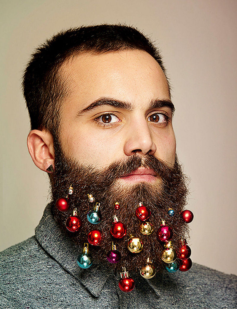 Os hipsters pira: como transformar sua barba em uma rvore de Natal 01