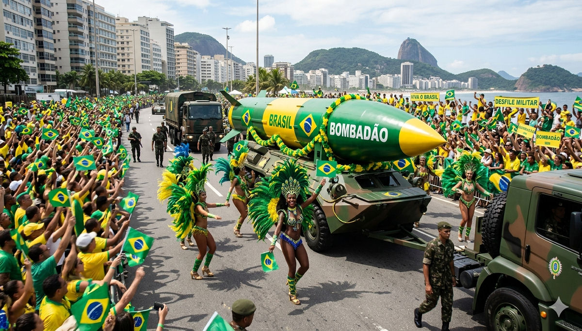 Como seria o lançamento da primeira ogiva nuclear brasileira?