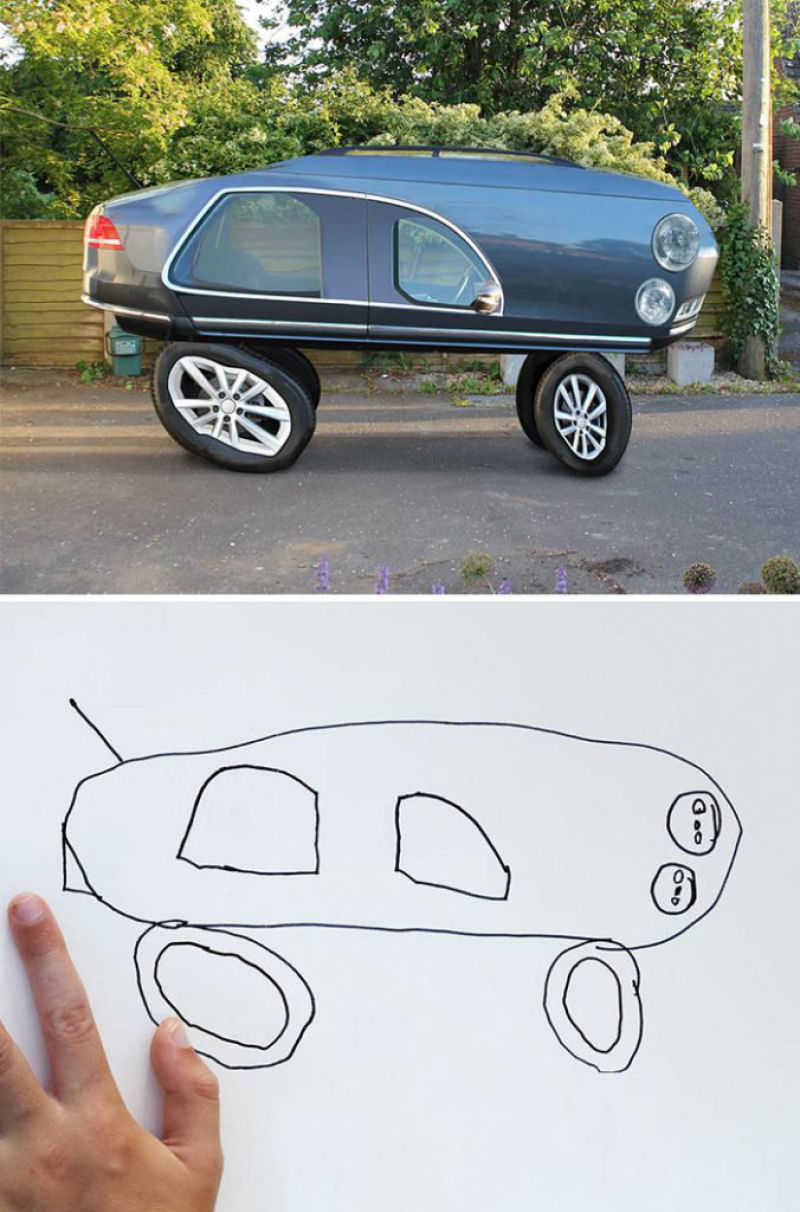 Pai transforma os desenhos do filho de 6 anos em realidade. O resultado  divertidssimo 08