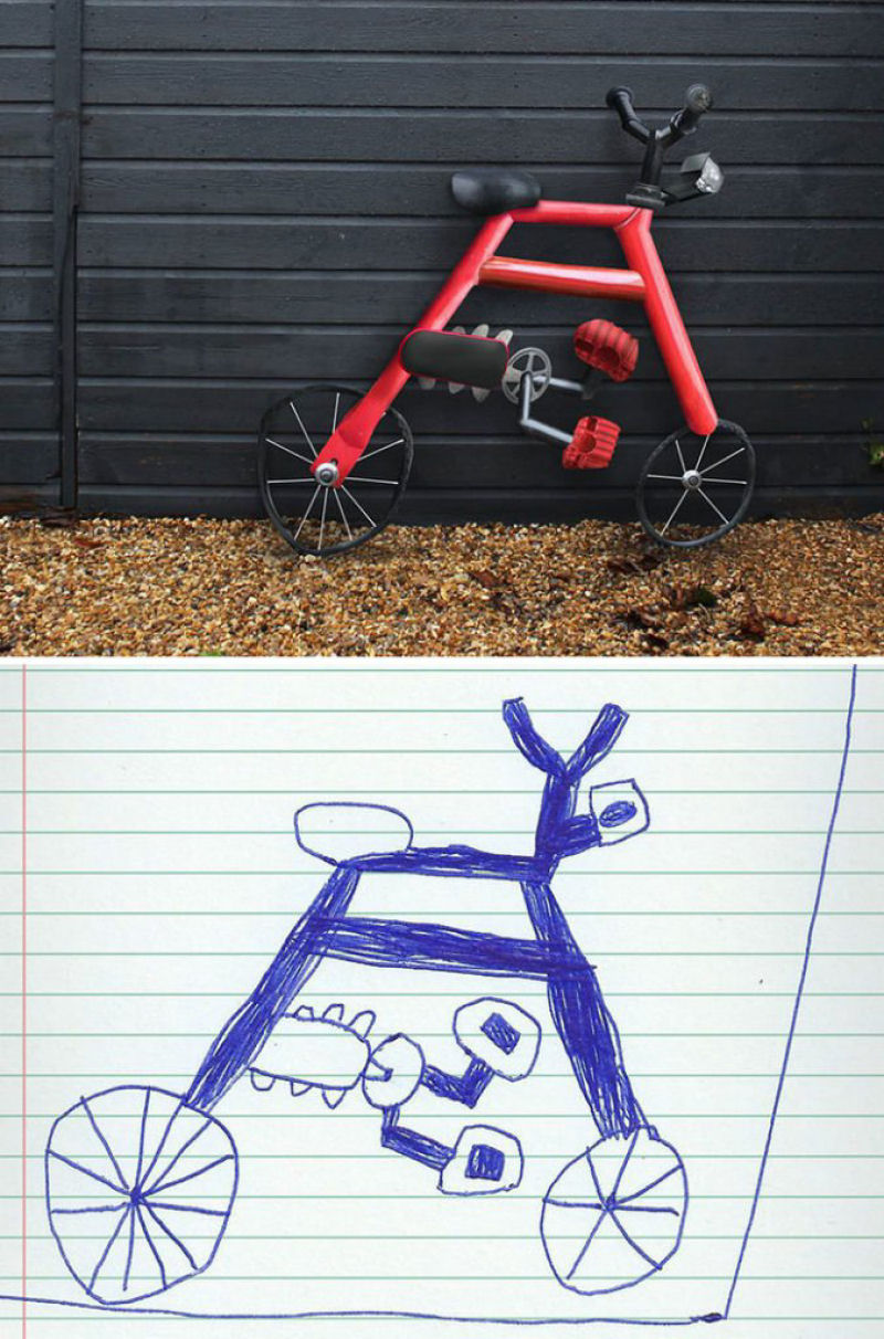 Pai transforma os desenhos do filho de 6 anos em realidade. O resultado  divertidssimo 09
