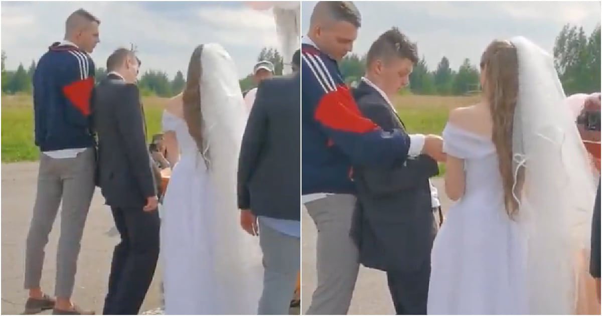 Vídeo viral mostra noivo bêbado lutando para ficar de pé durante os votos de casamento