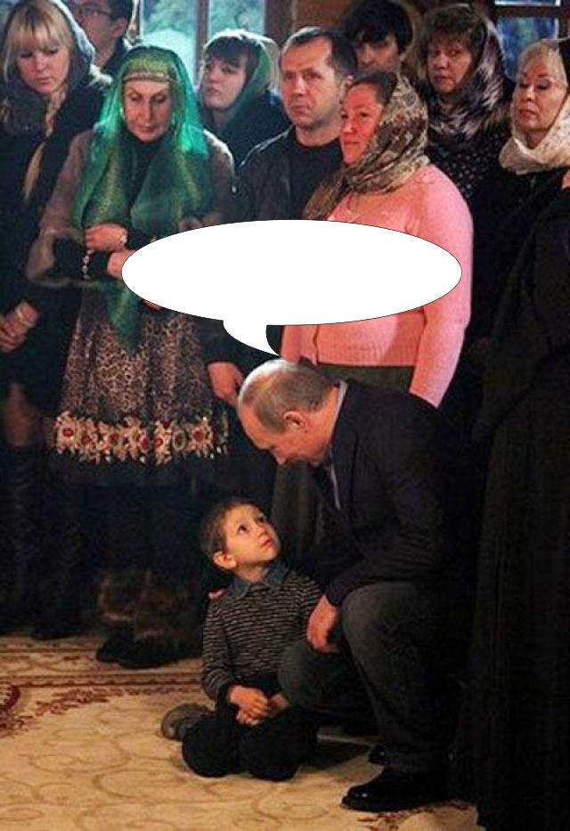 O que Putin diz ao garoto? (A legenda  sua)