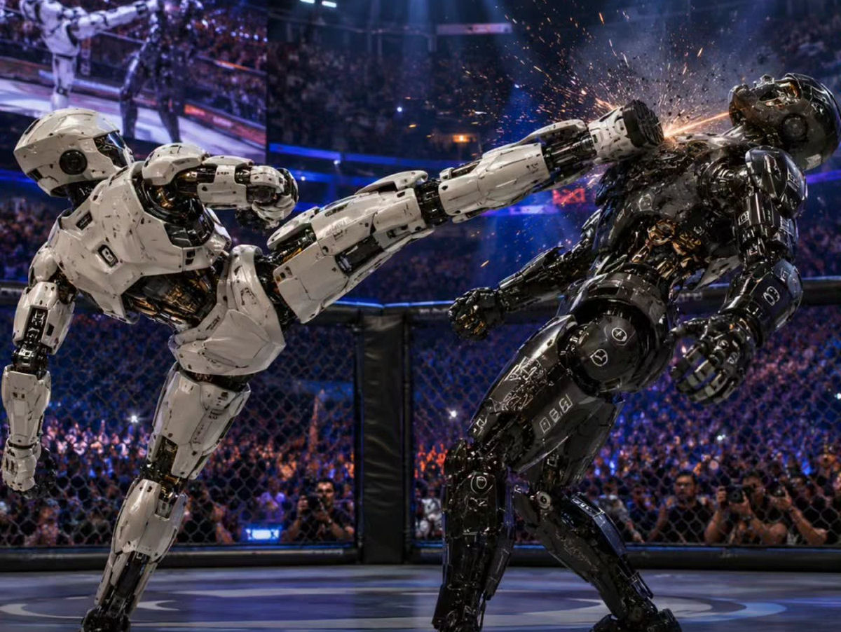 Em luta de MMA com robôs o vencedor decapita o oponente