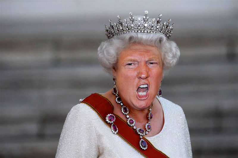 As montagens que combinam a cara de Trump com a da rainha da Inglaterra 08