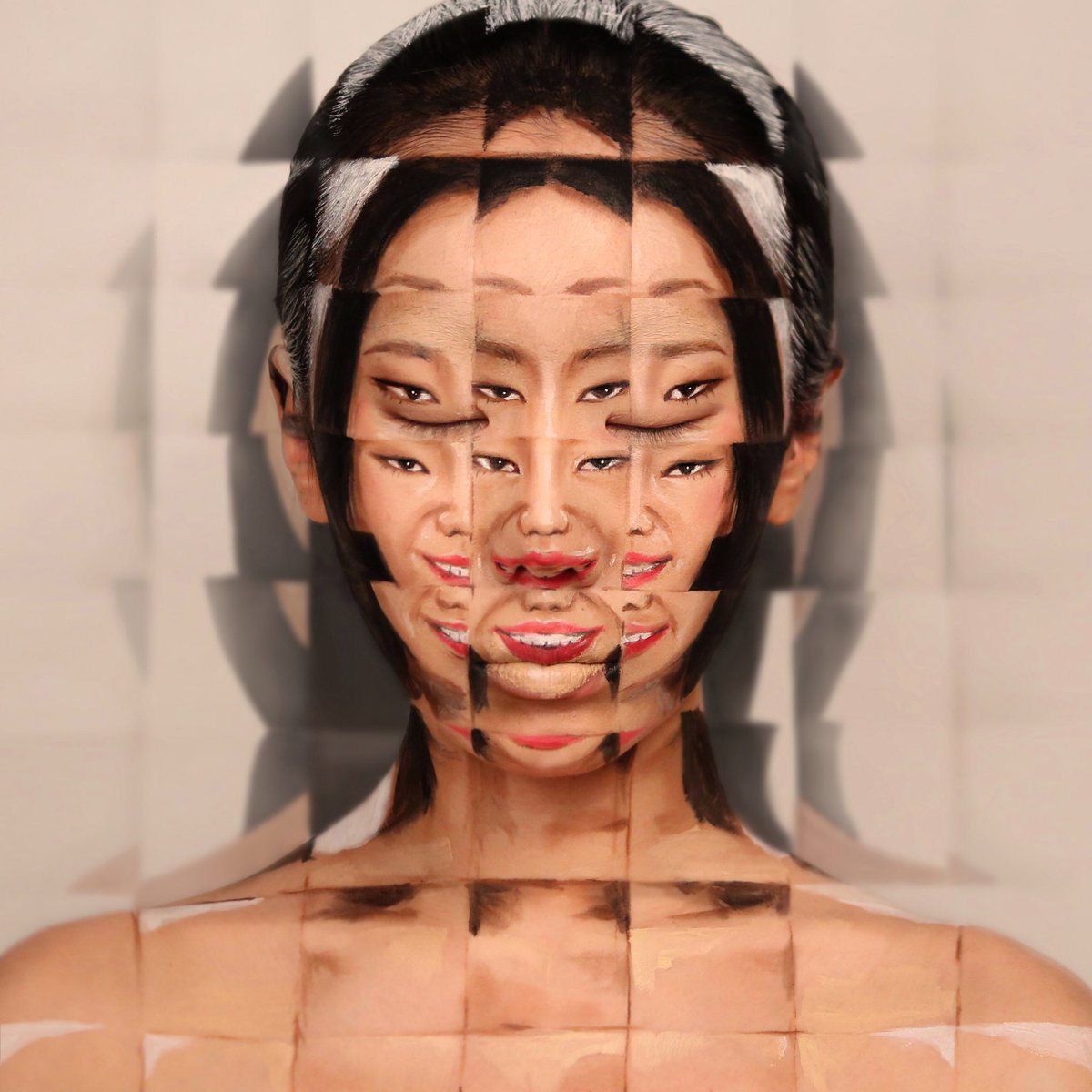 Artista sul-coreana usa maquiagem para transformar sua face em iluses pticas fascinantes 02