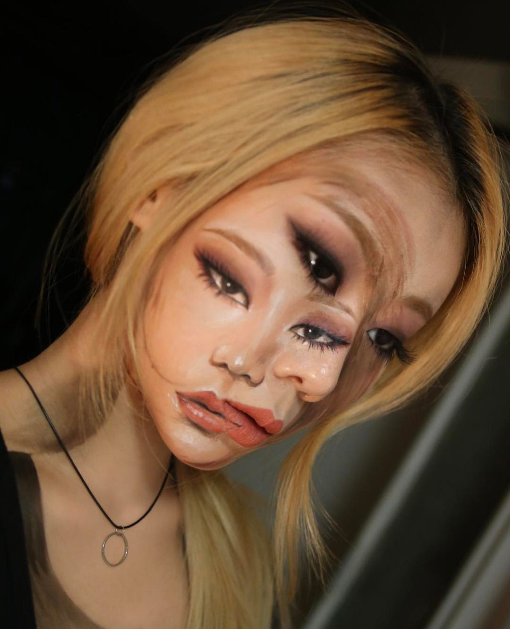 Artista sul-coreana usa maquiagem para transformar sua face em iluses pticas fascinantes 05