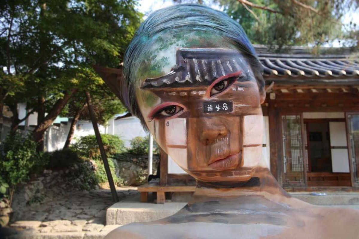 Artista sul-coreana usa maquiagem para transformar sua face em iluses pticas fascinantes 07