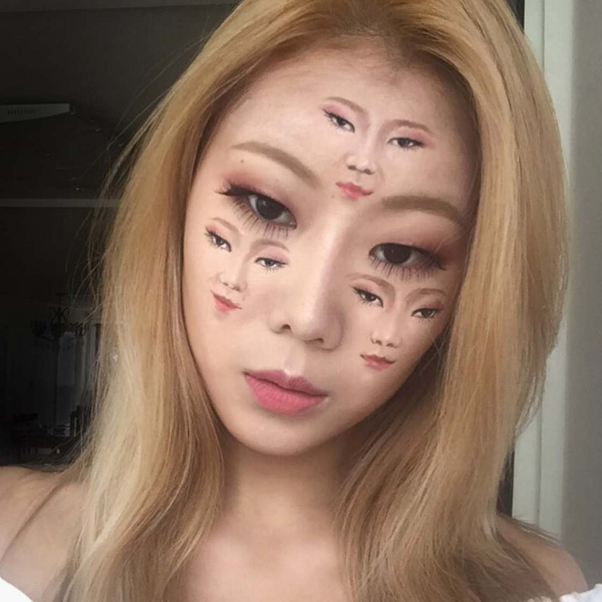 Artista sul-coreana usa maquiagem para transformar sua face em iluses pticas fascinantes 13
