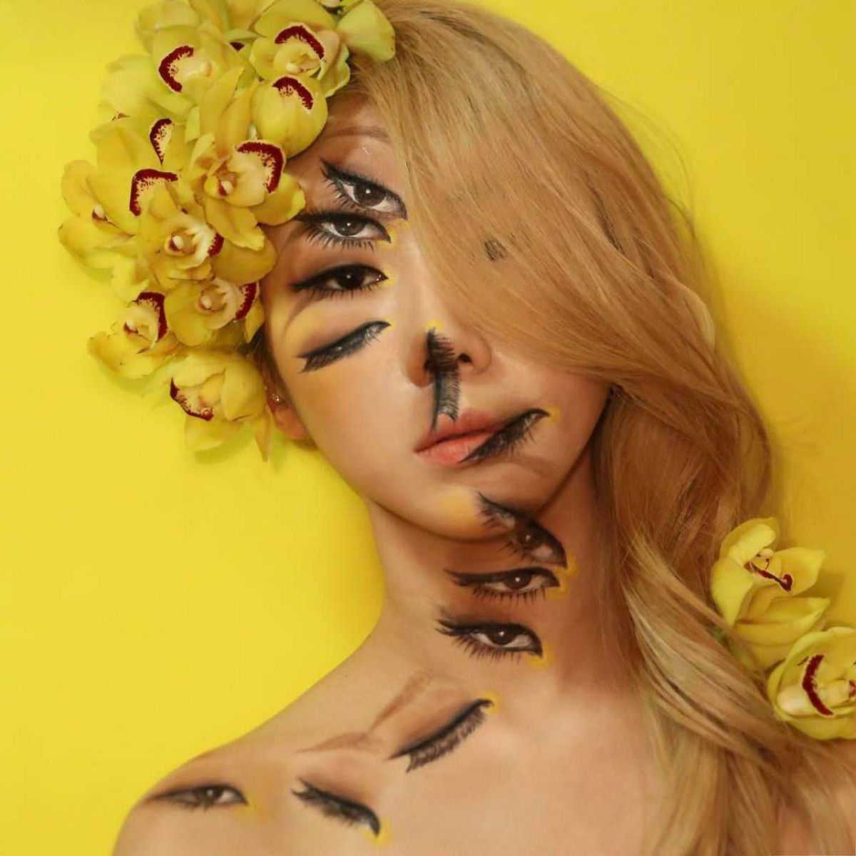 Artista sul-coreana usa maquiagem para transformar sua face em iluses pticas fascinantes 15