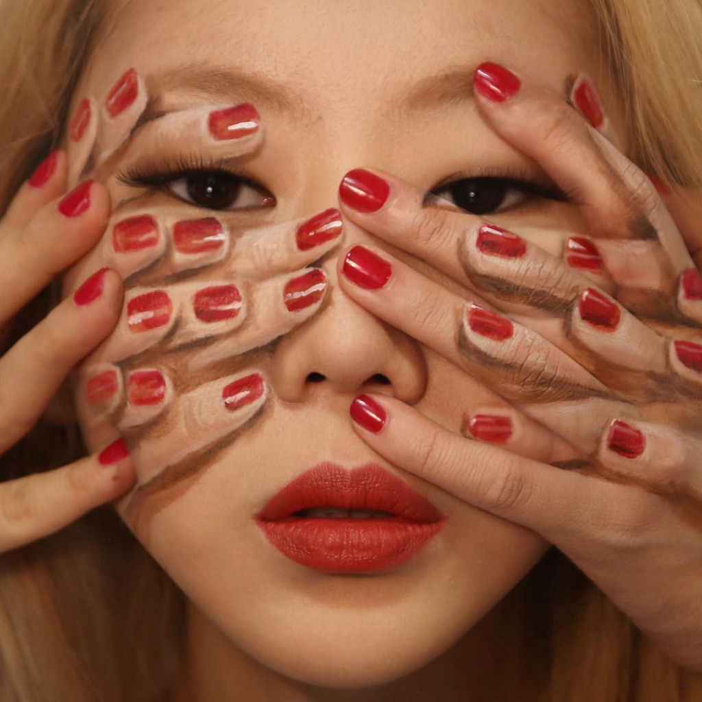 Artista sul-coreana usa maquiagem para transformar sua face em iluses pticas fascinantes 23