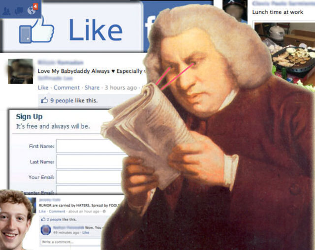 Dr Samuel Johnson nos dá alguns para não estar no Facebook? 