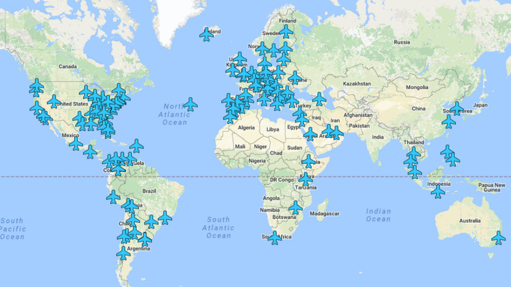 Senhas Wi-Fi dos aeroportos de todo o mundo em um nico mapa
