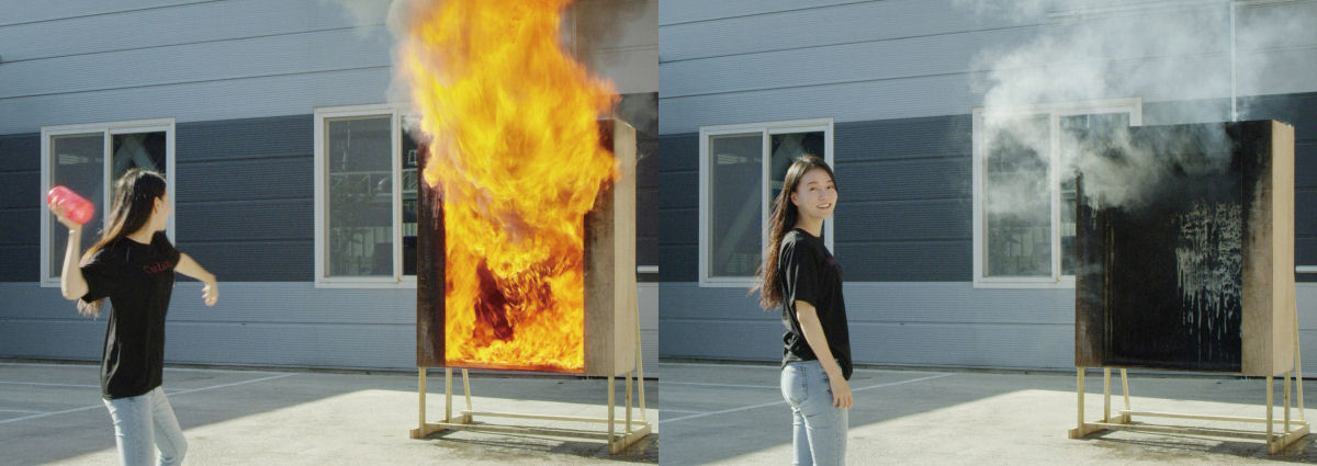 O ltimo invento de Samsung  uma jarra contra incndios que voc pode jogar contra as chamas