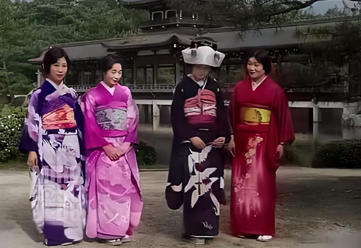 A moda japonesa aprimorada com IA em uma Kyoto de 1930