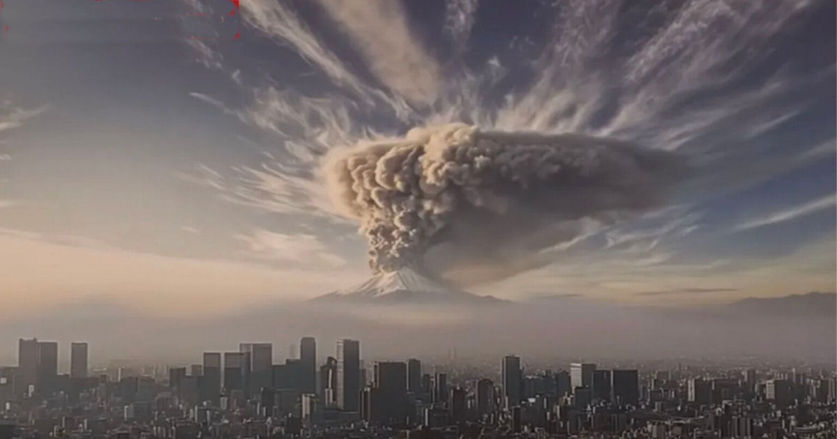 Japão publicou um vídeo gerado por IA do Monte Fuji em erupção