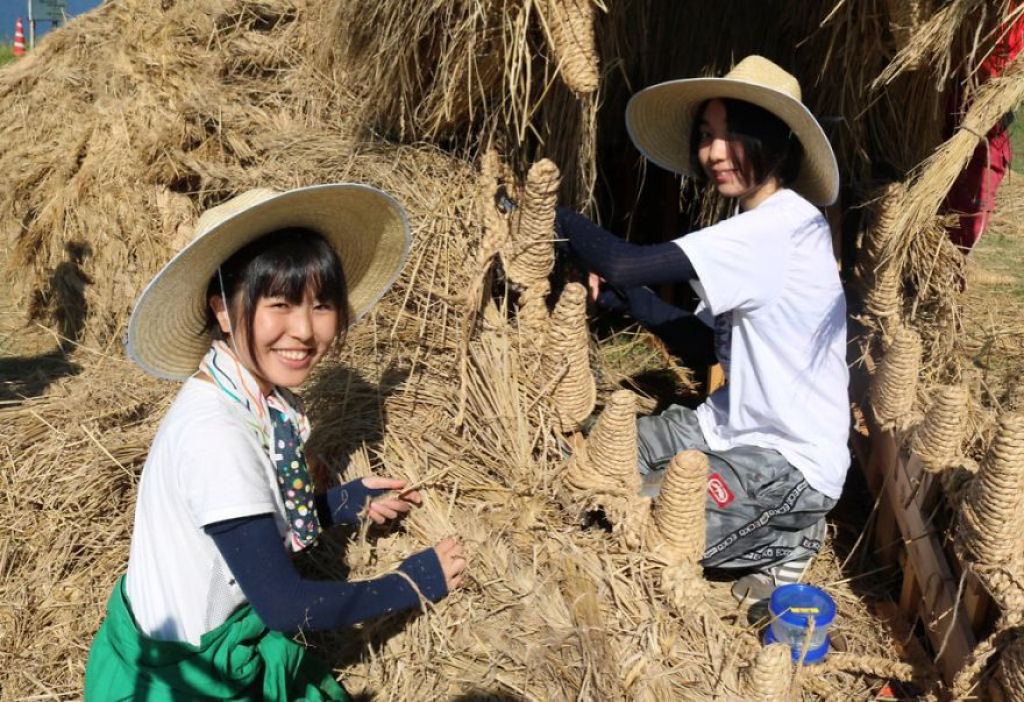 O festival de arte de Wara dá boas-vindas a esculturas de palha de arroz superdimensionadas 11