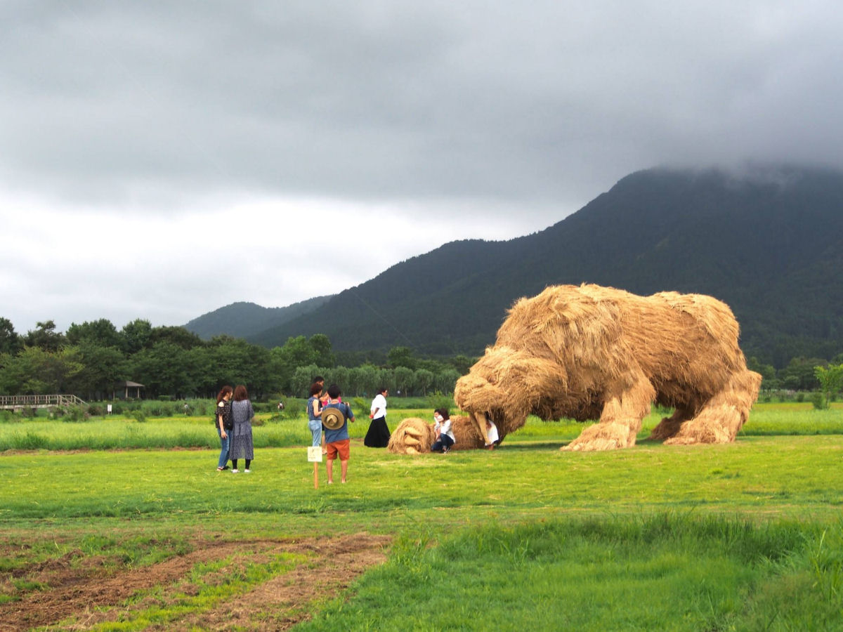Os enormes animais feitos com palha de arroz no Festival de Arte Wara de 2018 no Japão 04