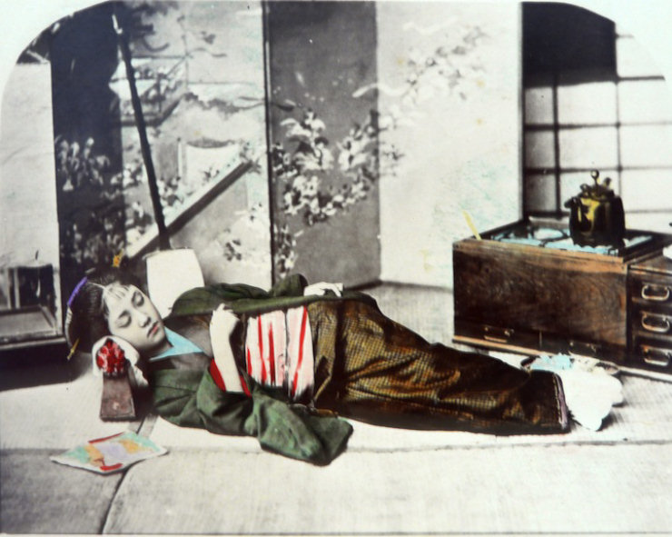 Espantosas fotografias coloridas  mo do Japo Antigo 03