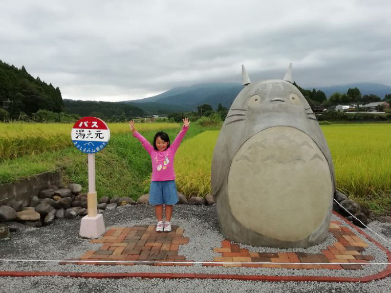 Avs criam parada Totoro da vida real para seus netos, que se torna atrao turstica viral 11