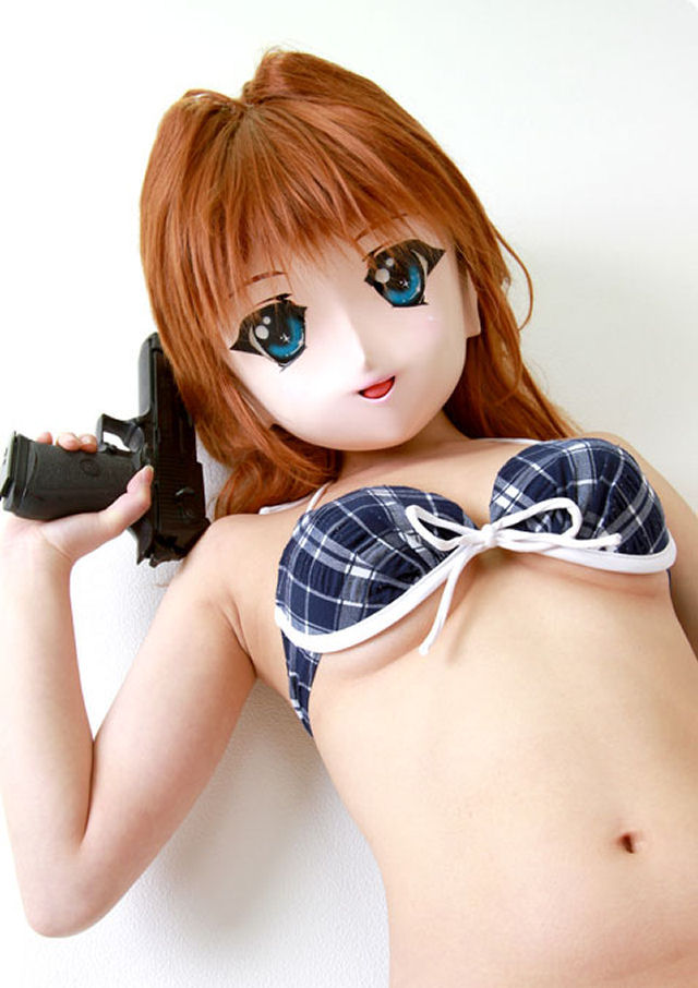 Sexy modelo japonesa com cabeça de anime 05