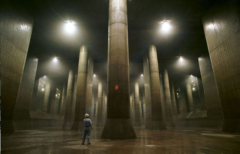 G-Cans: o gigantesco sistema de drenagem de água da chuva de Tóquio 01