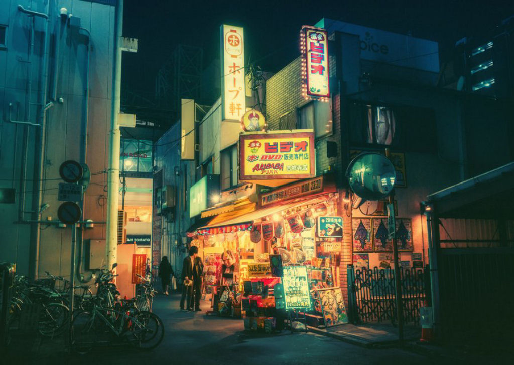 As fotos cinematográficas de Tóquio à noite 09