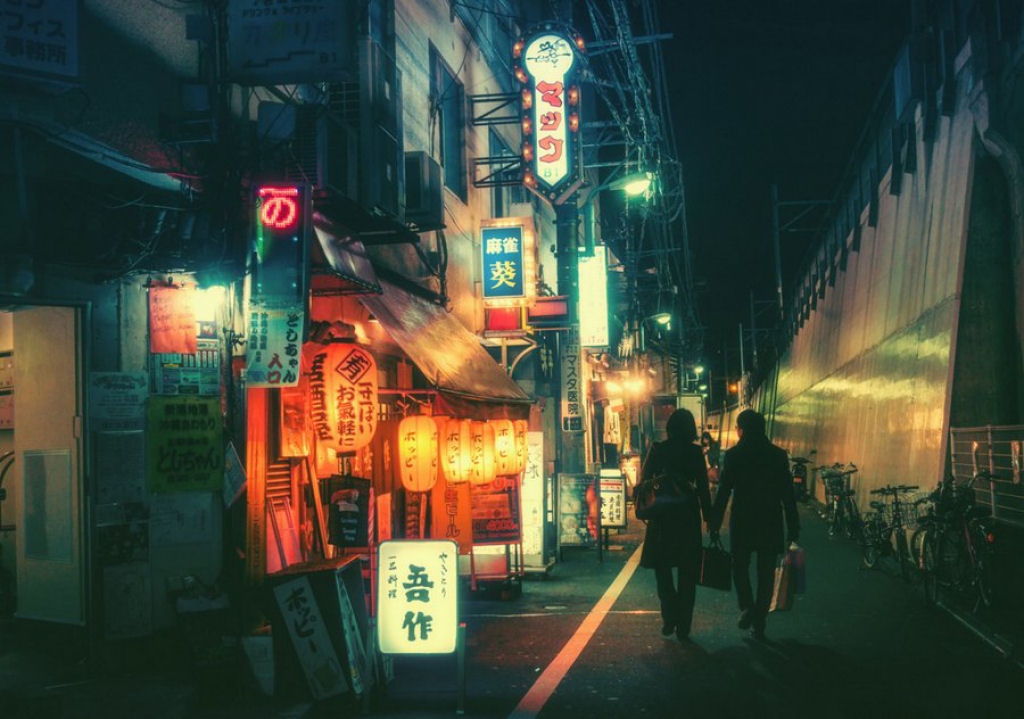 As fotos cinematográficas de Tóquio à noite 10