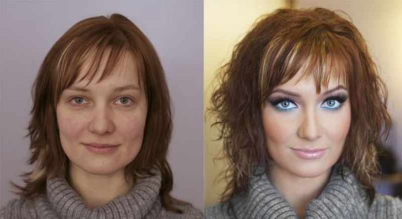 Antes e depois de milagres da maquiagem 02