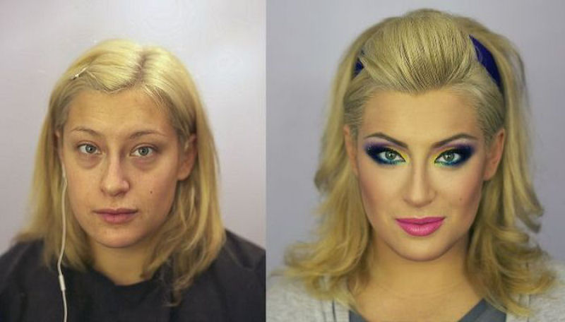 Antes e depois de milagres da maquiagem 04