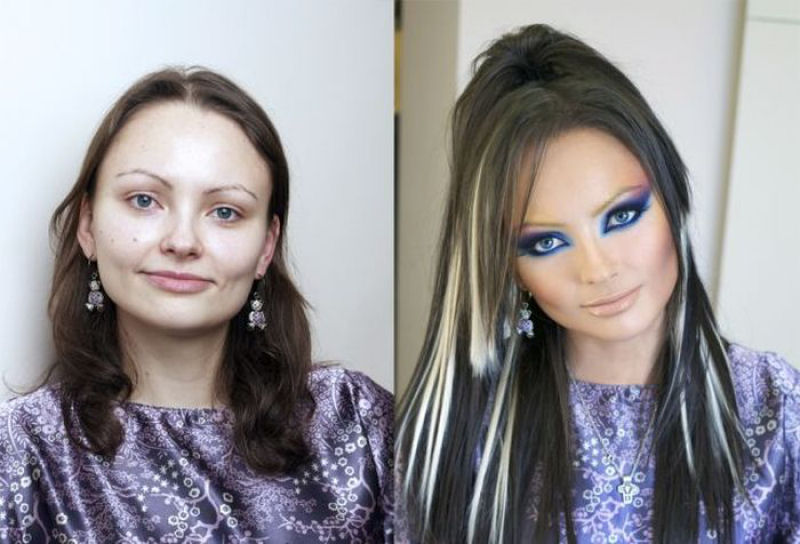 Antes e depois de milagres da maquiagem 05