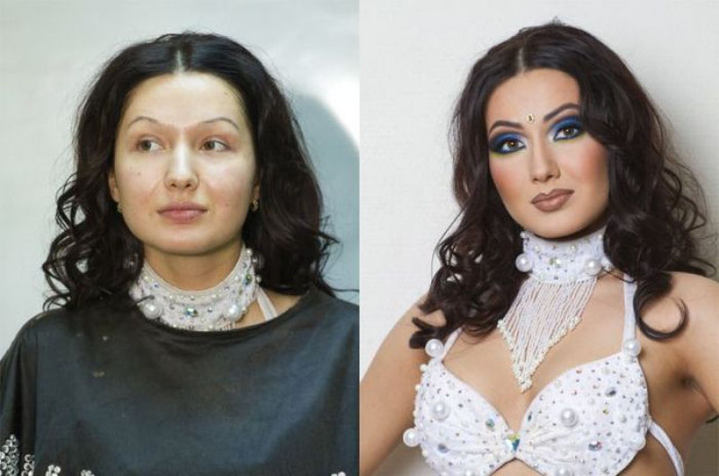 Antes e depois de milagres da maquiagem 13