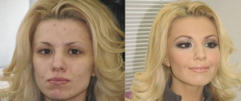 Antes e depois de milagres da maquiagem 16