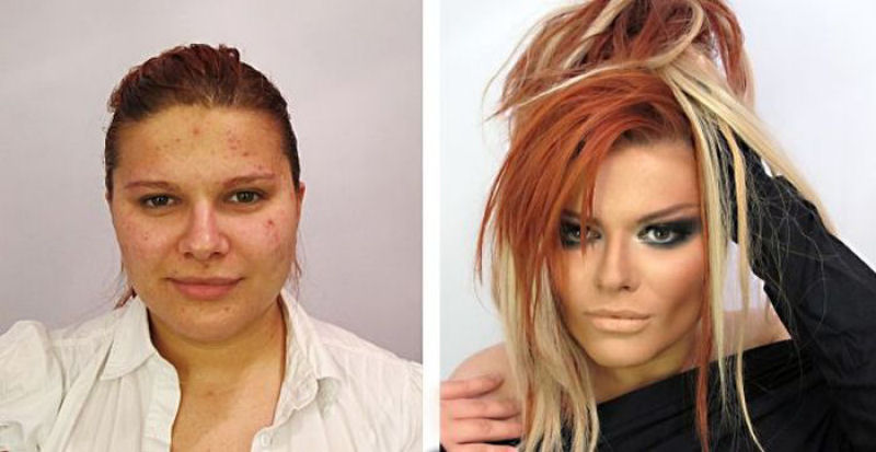 Antes e depois de milagres da maquiagem 18