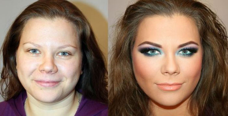 Antes e depois de milagres da maquiagem 19