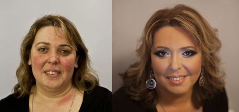 Antes e depois de milagres da maquiagem 20