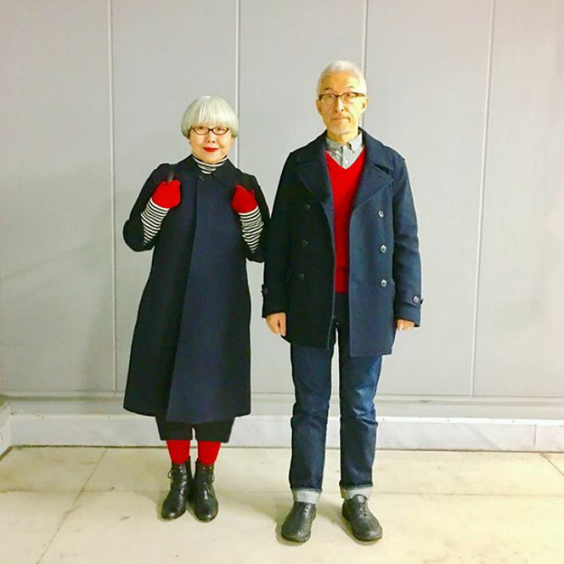 Japoneses casados há 36 anos combinam roupas todos os dias 02