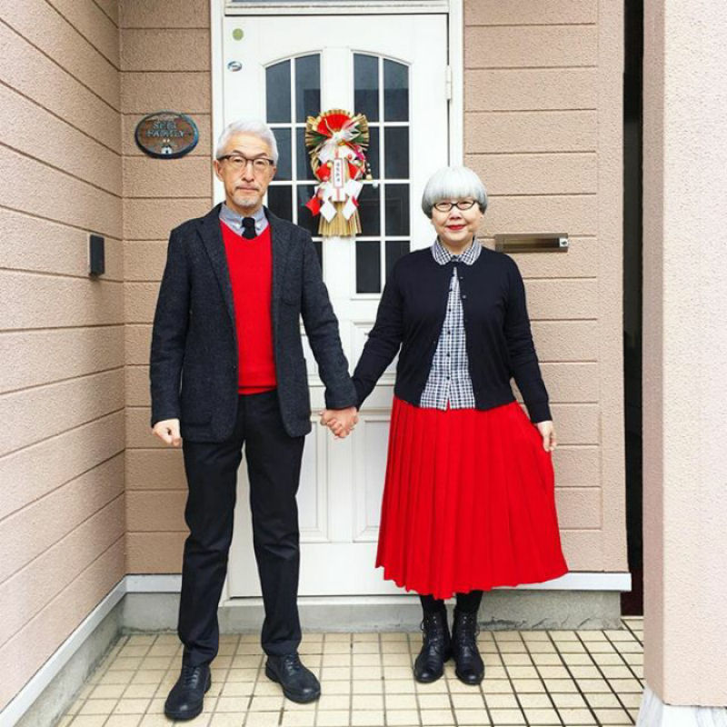 Japoneses casados há 36 anos combinam roupas todos os dias 03