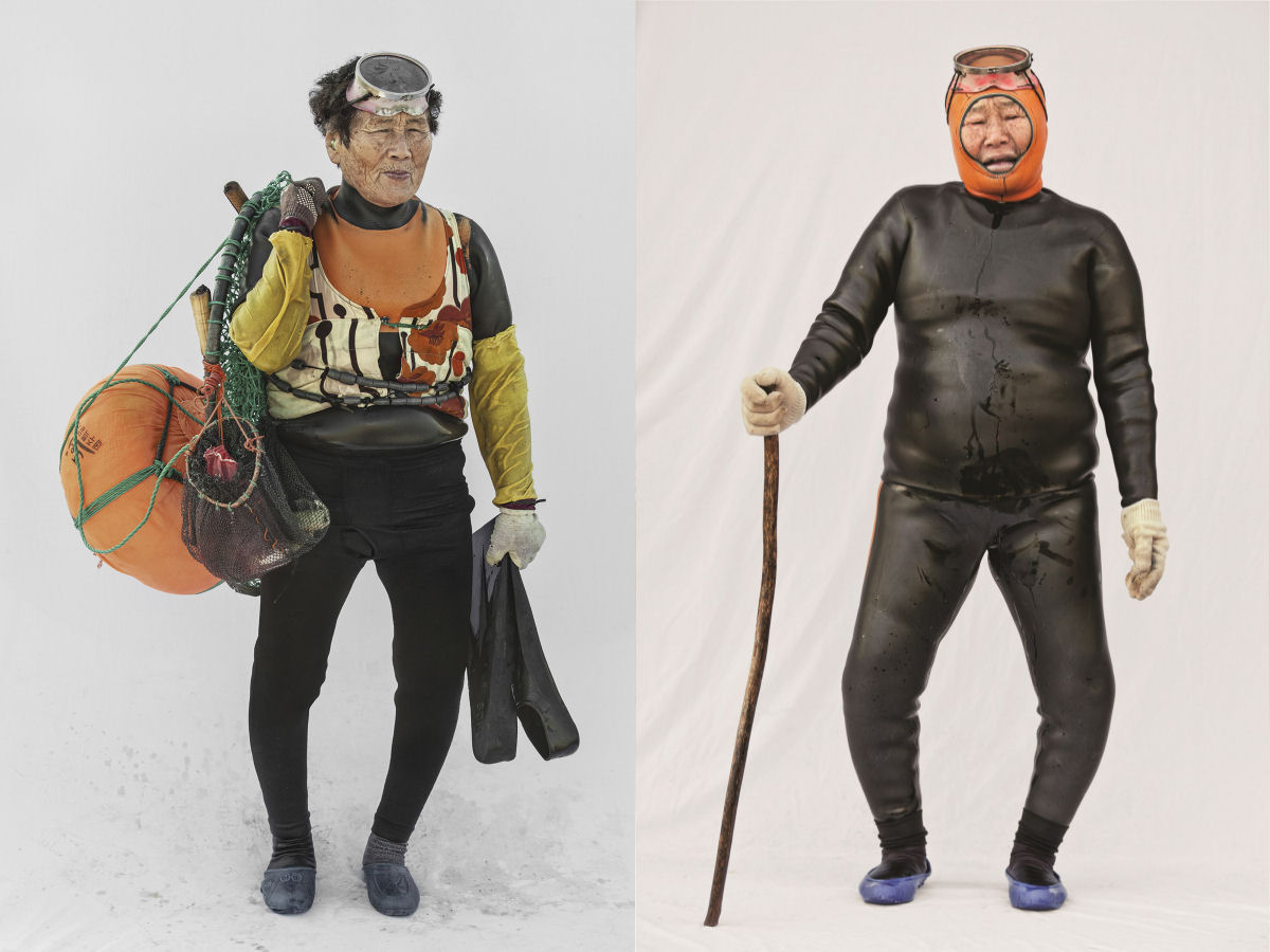 Fotos icônicas de lendas vivas: as mergulhadoras Haenyo da Ilha Jeju