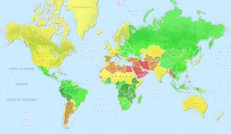 Mapa polmico localiza as mulheres mais fceis e difceis do mundo